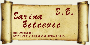 Darina Belčević vizit kartica